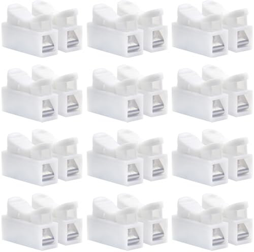 Yosawo 65 Pieces 2P Spring Wire Connectors,Electrical Cable Clamp Terminal Block Connector, LED Strip Light wire connectors （CH2)