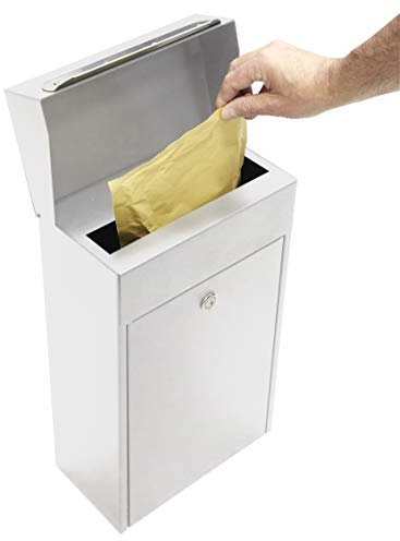 Arregui Bigen EP1001 Individual de Acero para Correo y paquetería pequeña, buzón para Paquetes Flexibles, Blanco