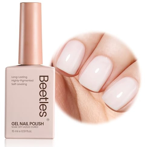 Beetles Neutral Gel Nagellack 15ml Milky White Jelly Gel Polish Nude Color Translucent Nail Art Gellack Soak Off UV LED Nail Lamp Nail Concealer Jelly Sheer