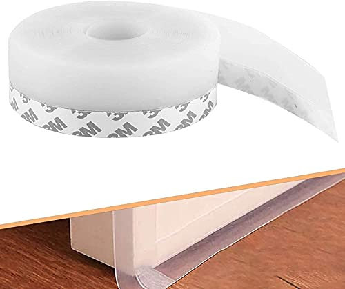 E-PROUSE Silicone Seal Strip - 10M/33ft 35MM Weather Stripping for Doors and Windows - Noise Dustproof Door Bottom Seal - Transparent