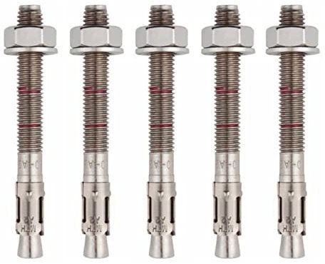 BATIFIX Schwerlastanker Edelstahl A2 V2A Bolzenanker mit ETA Zulassung Industriequalität Keilanker Stahlanker Dübel Blitzdübel Anker Schwerlastdübel (5, M10 x 120)