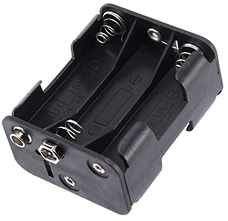 Lanko dubbelsidor en 6 x 1,5 V AA-batteri hållare svart fodral