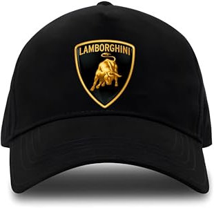 Schwarze Kappe für Lambo Fans = Baumwolle Eco Cotton, Schwarz, 56/58 cm