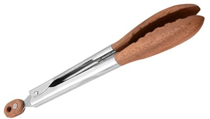 Cabilock Clip De Comida De Madera De Nogal Pinzas Para Ensalada y Cocinar Utensilios Para Servir Ensalada Barbacoa o