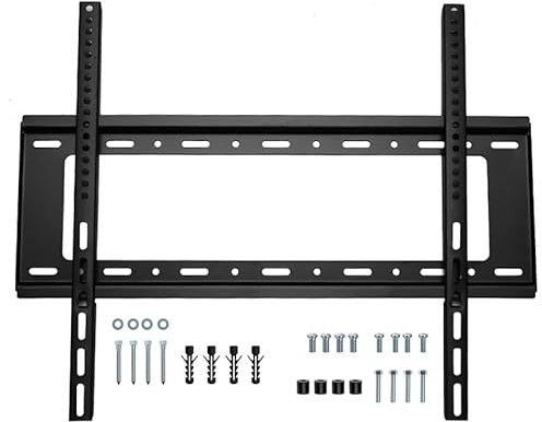 Support mural fixe robuste pour téléviseurs plats et incurvés de 40 à 85 pouces, VESA jusqu'à 500 x 600 mm, capacité de 75 kg, design ultra fin