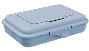 Rotho Babydesign Contenitore per salviettine umidificate, blu, 0,45 l, per salviettine umidificate, salviette per bambini, salviettine per la pulizia, dispenser di salviettine umidificate ricaricabile