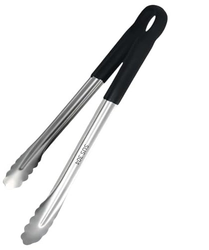 MHwan Pinze da Cucina Professionali, 40,5 cm, Protezione Antiscottatura a 360°, Manici in Silicone Antiscivolo, Silicone Alimentare, Pinza Cucina Acciaio Inox Lavabili in Lavatrice