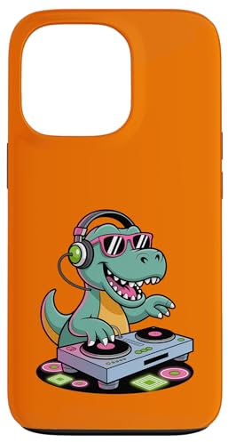 Tocadiscos DJ Dino Funny Music Lover Dinosaur Vibes Carcasa para iPhone 13 Pro