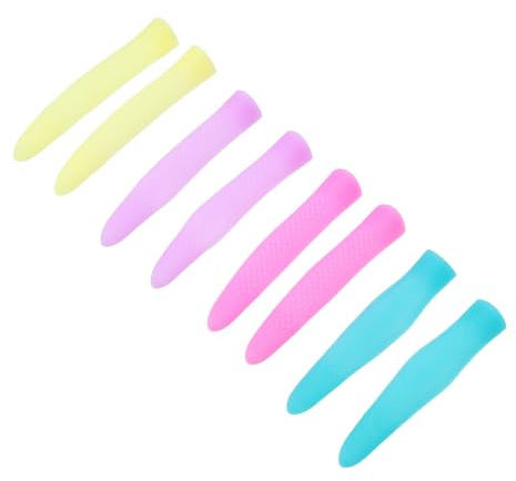 Ipetboom Manchon de Protection Antidérapant pour Poignée de Coupe-cuticules en Silicone, Lot de 4 Paires, Taille Standard, pour Manucure Professionnelle et Usage Couleur Aléatoire