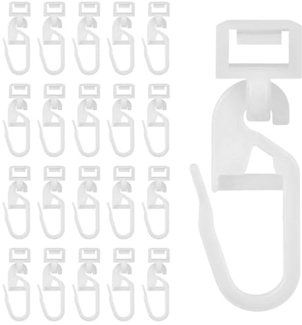 100 feltrini per binari, 5,8 – 7 mm, canaline pieghevoli, ganci per tende, ganci per binari per la maggior parte dei binari per tende