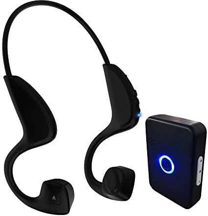 Cuffie wireless a conduzione ossea con microfono, ideali per ascoltare la TV, progettate per anziani e persone con problemi di udito