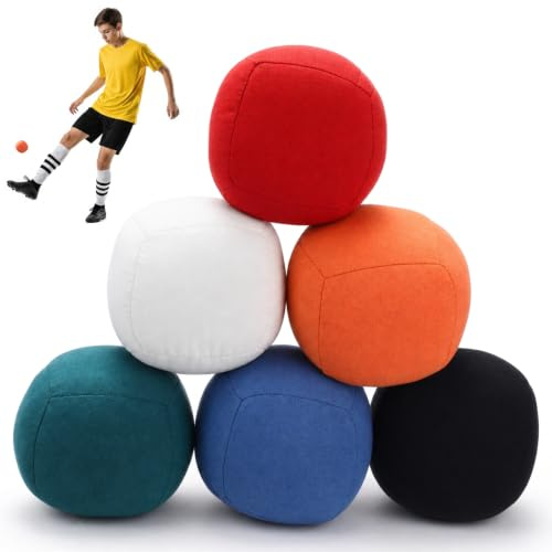 Blueweenly Lot de 6 balles de jonglage de 6 cm de diamètre 6 couleurs pour débutants, coordination œil-main, réunion de club pour adultes