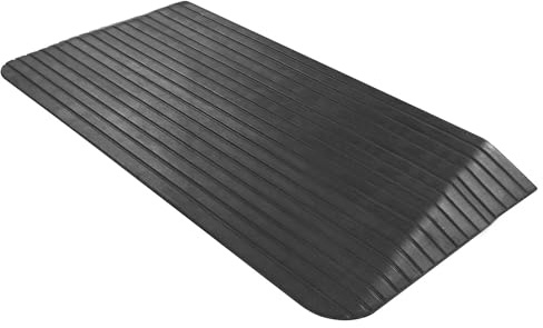 Silver Spring Solid Rubber Threshold Ramp 2-1/2 Rise 1,500 lb. Capacity for Wheelchairs and Power Scooters Indoor Outdoor Use