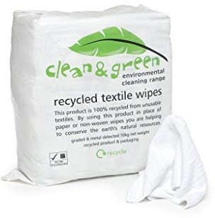White Terry Towel Recycled Cotton Rags - 8KG Lint-Free Wiping Rags for Cleaning, Premium Quality- Ideal Cotton Rags for Industrial, Janitorial and Home Cleaning