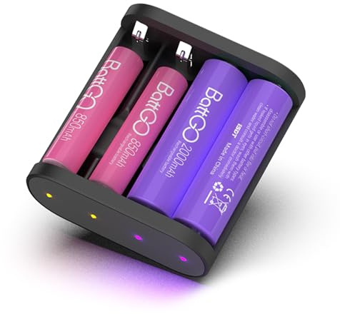 ISDT 4-Bay Small Compact Smart Battery Charger AA AAA (Black)