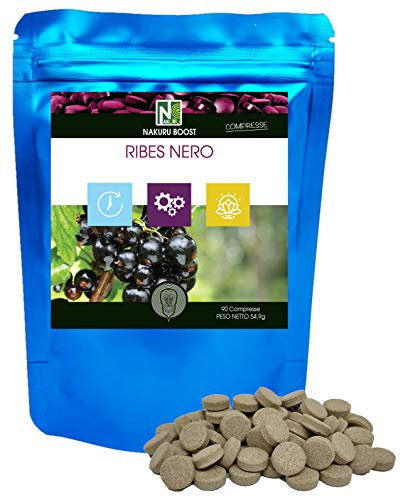 Ribes Nero / 90 Compresse da 610mg / NAKURU Boost/Polvere compressa secca e fredda/Analizzata e confezionata in Francia