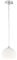 Fischer & Honsel Pendelleuchte Bow, Pendellampe mit Glas Lampenschirm in Opalfarben, stilvolle Deckenlampe E27 max. 40 Watt, Metall & Glas, Nickelfarben matt & Opal matt, Ø 20cm