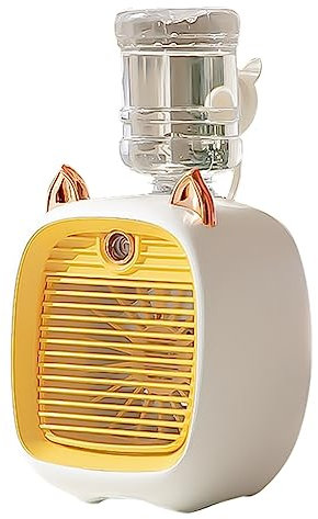 DKSooozs Mini Aire Acondicionado de 1200MAh, Ventilador PortáTil de Escritorio, Humidificador, Purificador, 3 Velocidades, 2 Modos, Pulverizador, Ventilador de Mesa USB, Coche, Hogar, B