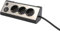 UNITEC Eck-Tischsteckdose mit 3 Steckdosen, 2 USB-Anschlüsse, Touch-Schalter zur Steuerung der integrierten LED, IP20, ideal für Küche, Büro oder Werkstatt Edelstahlfront 3.680 W