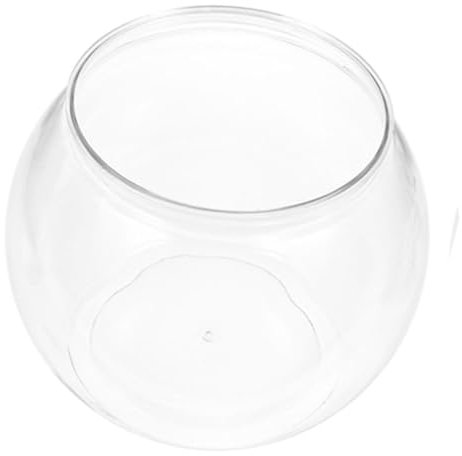 minkissy Goldfischglas Bruchsicheres Fischlebensbecken Tischfischbecken Betta-Aquarium Unzerbrechliches Aquarium Desktop-fischglas Bubble Bowl-vase Runder Das Haustier Büro Container Runden