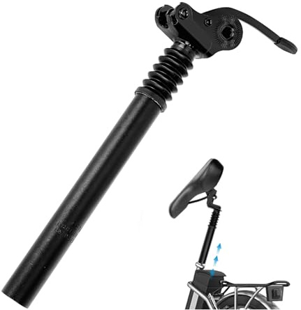 Bicycle Suspension Seat Post, 25.4/27.2/28.6/31.8/33.9mm Alumium Adjustable Seatpost Suspension Seat Post for Most Bicycle Mountain Road Bike MTB MTN BMX Electric Bicycle (27.2 x 300 mm)