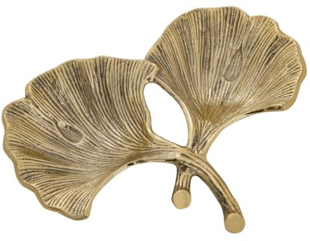 Amago home Dekoschale Schale Aluminium Ginkgo 2 Blatt Blattschale Farbe gold