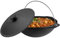 4BIG.fun 10L Gusseisen Schwenktopf Kazan Asia Kasan mit Deckel aus Gusseisen Grillwok Wokpfanne Grill Cast Iron Campingtopf Kessel Wok Traditioneller