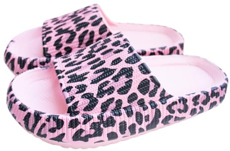Ciabatte da bagno per ragazzi e ragazze, originali slippers leopardati nuvole, ciabatte da bagno Cloudyzz, pantofole per bambini, pantofole antiscivolo, estive, spiaggia, piscina, a, 34/35 EU