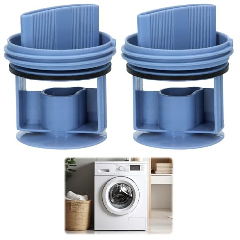 Waschmaschinenfilter, 2 Stück Waschmaschinen-Ablaufpumpenfilter, Waschmaschinen-Flusenfilter, Waschmaschinen-Ablaufpumpenfilterkappe, Ersatz-Flusenfilter, für B osch, S iemens