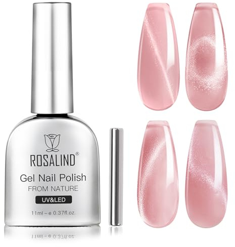 ROSALIND Esmalte Semipermanente Ojo de Gato 11ML Rosa Cat Eye Gel