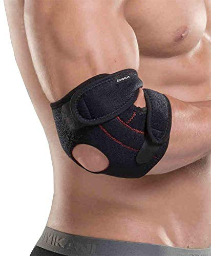 Senston Elbow Brace Adjustable Breathable Neoprene Elbow Support Arm Wrap Strap 1 Pack