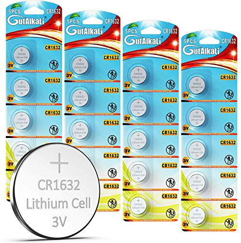 GutAlkaLi 20 Stück CR1632 3V Lithium Knopfzelle Elektro CR 1632 Lithium