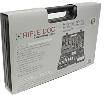 ZEITWISE Reinigungskoffer Reinigungsset Gewehr Pistole Revolver Flinte alle Kaliber Lauflampe Cal .22 .308