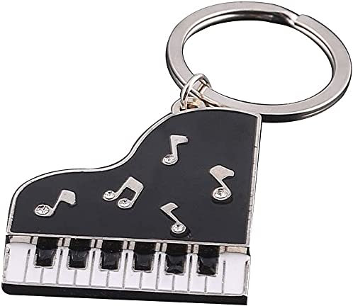 Porte-clés piano en métal cool pour voiture, sac à main, sac à main, pendentif décoratif, cadeau créatif, cadeau de fête, comme indiqué, taille M, conforme à la photo, M