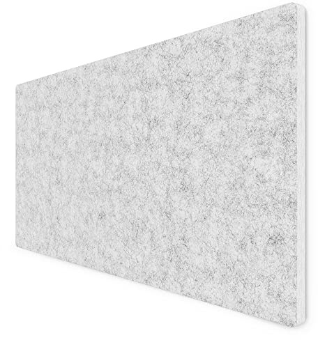 vilz große Schallabsorber Akustikplatte für Schreibtisch, Wand, Decke 170x85x2.4 cm - Akustik Diffusor rechteckig aus recyceltem Filz