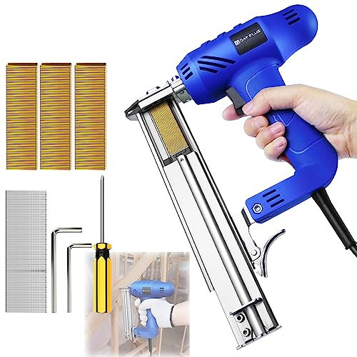 2 in 1 Electric Nail & Staple Gun Powerful Stapler Nailer Tacker, Including Staples and Nails Nails & Staples for DIY Project of Upholstery, Home Improvement and Woodworking