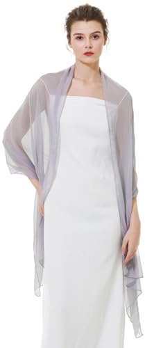 BEAUTELICATE Sheer Shawls and Wraps Crepe Textured Solid Scarf Stole for Women Wedding Evening Bride Bridesmaid Summer Spring Daily
