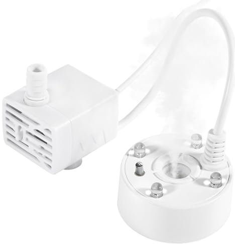 Brumisateur de bassin - Brumisateur à ultrasons | Brumisateur d'étang | Brumisateur ultrasonique avec lumières LED | Fontaine à eau LED | Brumisateur de brume pour fontaine à eau, bassin et fontaine à