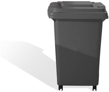 SAYEYBU Wheelie Bins Compact 100L Red, Home Workplace Waste Disposal Bins Ideal for Flats, Garages, Factories, Warehouses with Strong Wheels & Lids,Black,30L