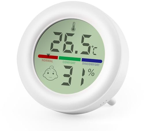 JOPHEK Thermometre Interieur, Hygrometre Interieur Thermometre Interieur Hygromètre Intérieur, Thermometre Interieur Maison pour Maison, Jardin, Chambre Bébé, Bureau