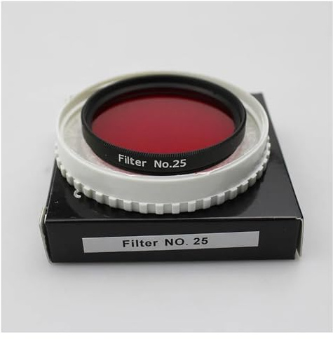 Telescope Accessories - Filtro telescópico de 5 cm, 6 vistas de color, rosca estándar universal en pulgadas (rojo)