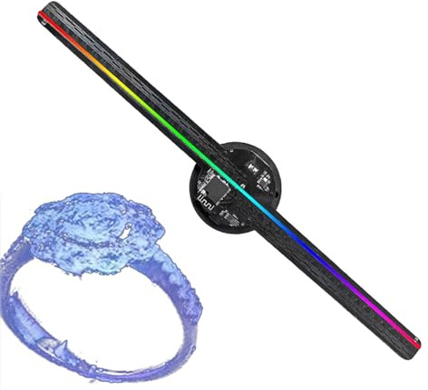 Ventilador Holograma 3D Resolución 2000X224 | Proyector De Video Holográfico,Mando Distancia Pantalla 42 cm Animación Vídeo Imagen Navidad Halloween