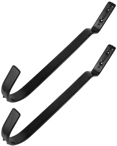 SHINEOFI 2 Pièces Support de Rangement en Métal Noir pour Queue de Billard, Compatible Table de Snooker, Organisation Compacte et Gain de Place Assurés