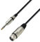 Adam Hall Cables 3 STAR BFV 1000 - Symmetrisches Kabel, 3-Pol XLR female auf 6,3mm Klinkenstecker stereo, schwarz, 10m