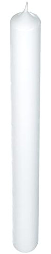 Rayher 31435000 Stabkerze, weiß, 40 cm, 4 cm ø, cellophaniert (ohne Karton), Kommunionkerze, RAL-Gütezeichen, 100% Paraffin, Kerzenrohling Kommunion, Taufe, Geburtstag, Hochzeit, Kerze zum Verzieren