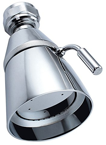 Angle Simple High Flow Shower Head, Brass Swivel Joint Adjustable Shower Sprayer, G 1/2, Chrome