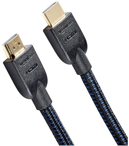 Amazon Basics Geflochtenes HDMI Kabel, 3 m, Schwarz