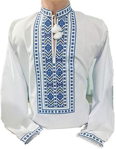 Camisa de manga completa bordada ucraniana, Sorochka para hombre, étnica y patriótica tradicional