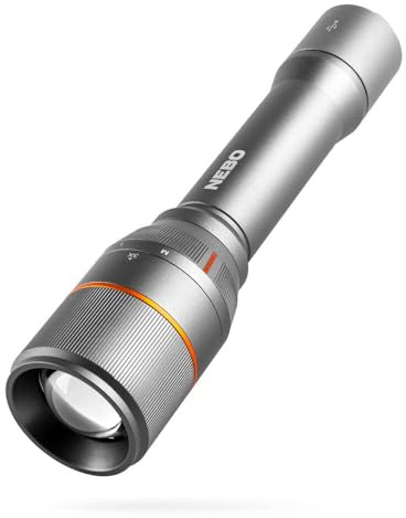 NEBO Davinci 3500 Lumens | Black LED Rechargeable Flashlight | 21700 Battery with Power Bank