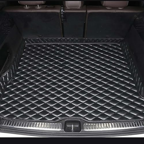 SKEPPY Auto Tappetino Bagagliaio per Renault Austral E-Tech Hybrid 2023 2024, Pelle Bordo Alto Baule Tappeto Baule Fodera Vasca Bagagli Tappetini Protezione Antiscivolo Interni Accessori,D/Black